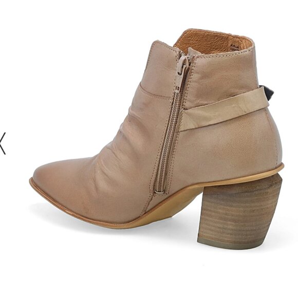 NEW MIZ MOOZ Made In Portugal Leather Joella Booties in beige for women 825 6m3 - Picture 5 of 9